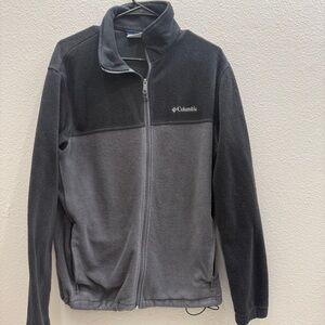 Columbia Jacket Mens Size Large Gray Black Lightweight Pockets
